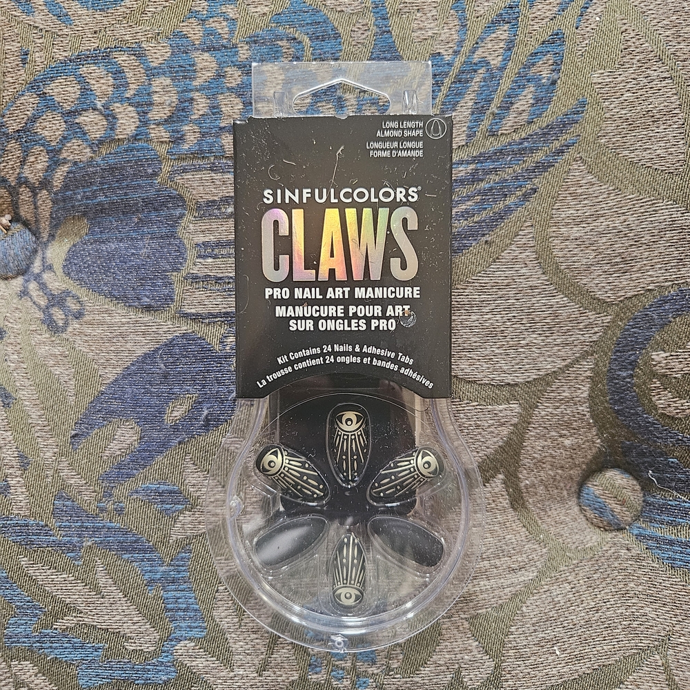 SinfulColors Claws Pro Nail Art Manicure Press On Mystical Goth 24 Count